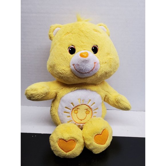 2012 Hasbro American Greetings Care Bear Funshine Plush - 13 Inch - Picture 1 of 12